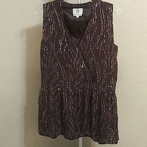 Koch brown metalic mini dress.